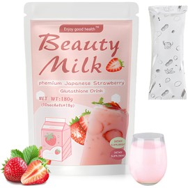 Collagen Powder Strawberry Flavour 180 g (10 x 18 g Bag) Hydrolysed Collagen Powder Easy Digestible for Skin, Hair, Nails and Joints