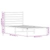 vidaXL 12 Inch Twin XL Metal Bed Frame with Headboard,