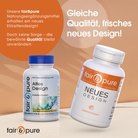 Fair & Pure® - Vitamin B12 500μg 5-MTHF 200μg - 240 Tabletten - Methylcobalamin - aktive Folsäure - Hochdosiert - Bioverfügbar - Qualität aus Deutschland