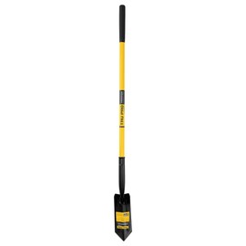 Truper 33436 California Trenching Shovel - 4-Inch Blade with 46-Inch Fiberglass Handle with Non-Slip Grip, 13 Gauge Blade