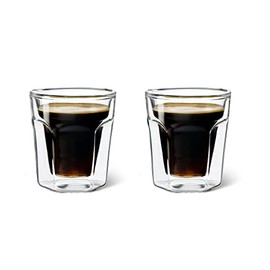 Leopold Vienna Double Walled Glass Espresso, 6.4 x 6.4 x 7.1 cm