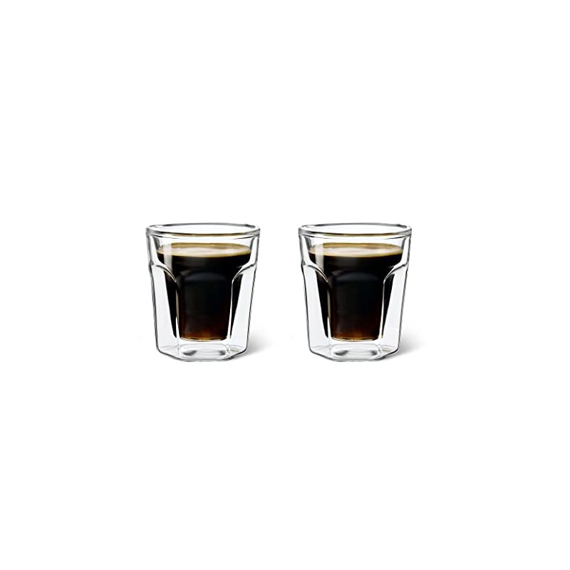 Leopold Vienna Double Walled Glass Espresso, 6.4 x 6.4 x