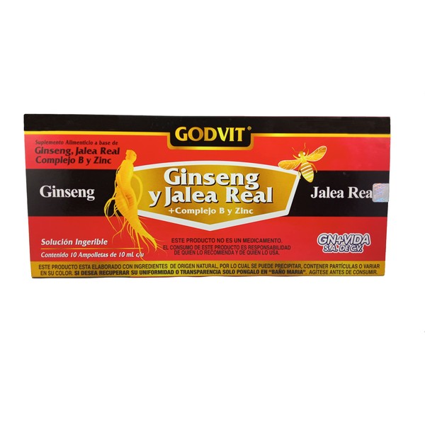 GODVIT Ginseng y Jalea Real + Complejo B y Zinc