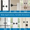 2 Pack Barn Door Latch Lock 3" Black Hook and