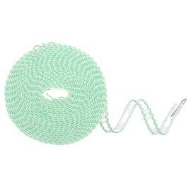 uxcell Windproof Clothesline, 8M 26ft Plastic Non-Slip Clothes Drying Rope Portable Travel Clothesline for Courtyard Outdoor Laundry Camping, Green