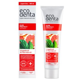 ECODENTA Zahnfleischschutz-Zahnpasta mit Grapefruit und Teebaumöl I Fluoridfreie Toothpaste für Empfindliche Zähne und das Wohlbefinden des Zahnfleisches, 100 ml