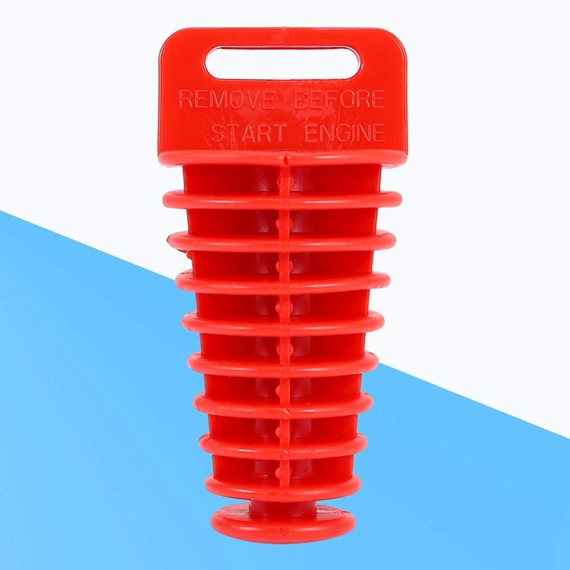 Exhaust Plug Qiilu Wash Plug Rubber Motorcycle Silencer Plug Red