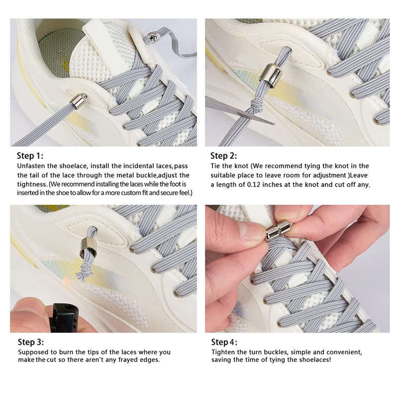 No Tie Shoelaces for Adults and Kids, Elastic Shoe Laces