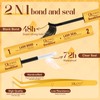 QUEWEL Cluster-Lashes-Kit, 320PCS Lash Extension Kit Mixed Length 10-16mm Thick