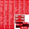 90 PCS Magnetic Toolbox Labels, 82 Pre-Printed & 8 Blanks