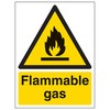 V Safety Flammable Gas - Portrait 150 x 200mm -