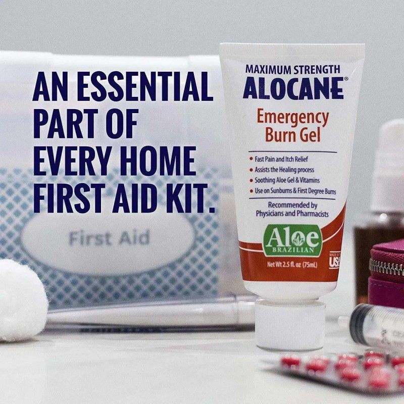 Alocane Emergencia Burn Del Gel, 4% De Lidocaína Maximum Str