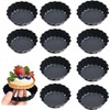 CAASFOOY Nonstick Mini Tart Pan,4 Inch Carbon Steel Non Stick
