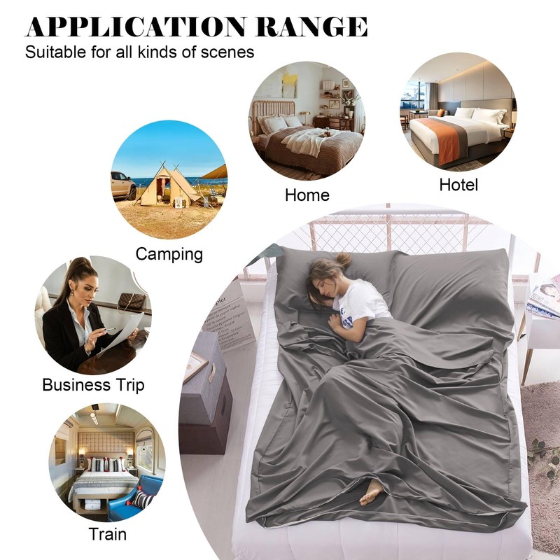 BREENHILL Double Sleeping Bag Liner,Camping Sheets & Travel Sheet, Hostels