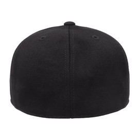 Joe's USA Flexfit 210 Structured 6 Panel Premium Wool Blend Fitted Hat - L/XL - 12 Pack - Black