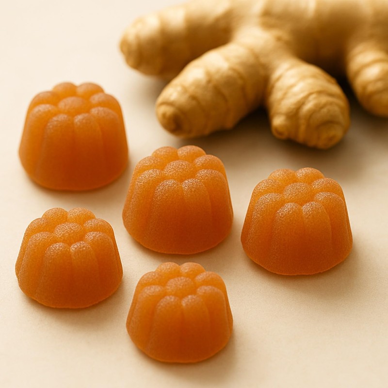Pharmvista USDA Organic Ginger Gummies 200mg 90 Count for Nausea