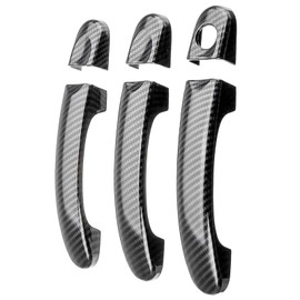 Xiciki Exterior Door Handle Cover Set - 6PCS Car Outer Door Handle Covers for VW Transporter T5 T6 (03-09), Durable Plastic Carbon Fiber Style, Perfect Car Door Handle Accessories