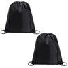 2Pcs Convenient String Sack Cinch Bag Enough Capacity Waterproof Drawstring
