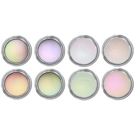 Concrete Minerals White MultiChrome Eyeshadow, Intense Color Shifting, Longer-Lasting With No Creasing, 100% Vegan and Cruelty Free, 2.4 Grams Loose Mineral Powder (Frosted Sample Bundle)