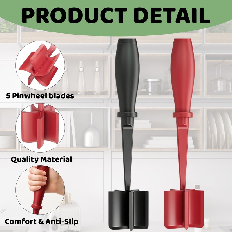 2PCS Mince Masher, Meat Masher Utensil, 28 x 6 cm