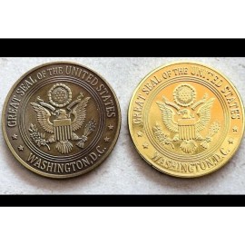 cia 2pcs Special Agent CIA Central Agency Office In Charge One Copper One Gold