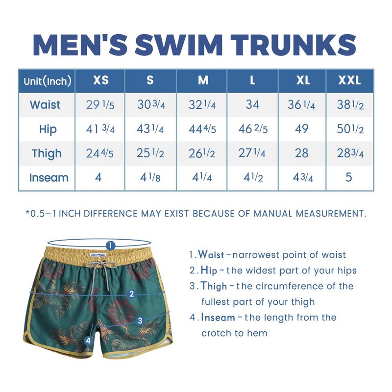 MaaMgic Men's Swimming Trunks Quick Dry Fit Performance Surfing Short