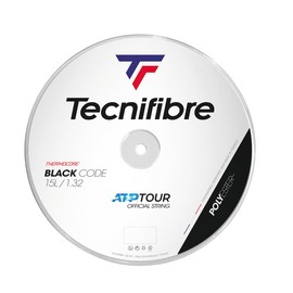 Tecnifibre Unisex - Adult Roll 200M Black Code 1.32 Tennis Strings, Black, One Size