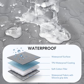 Waterproof Pet Couch Cover Dog Blanket Non-Slip Sofa Covers for Puppy Cat Washable Dog Bed Cover Leakproof Couch Protector for Sofa, Car (Grey, 52x82 Inch)
