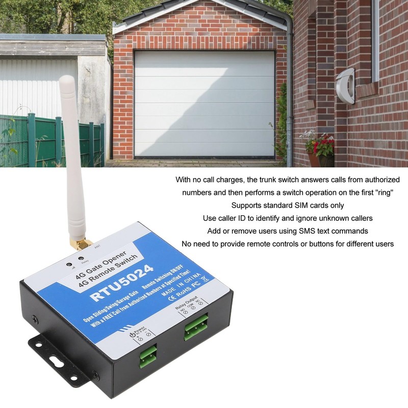 GSM Gate Opener Remote Switch RTU5024 4G Support Standard SIM