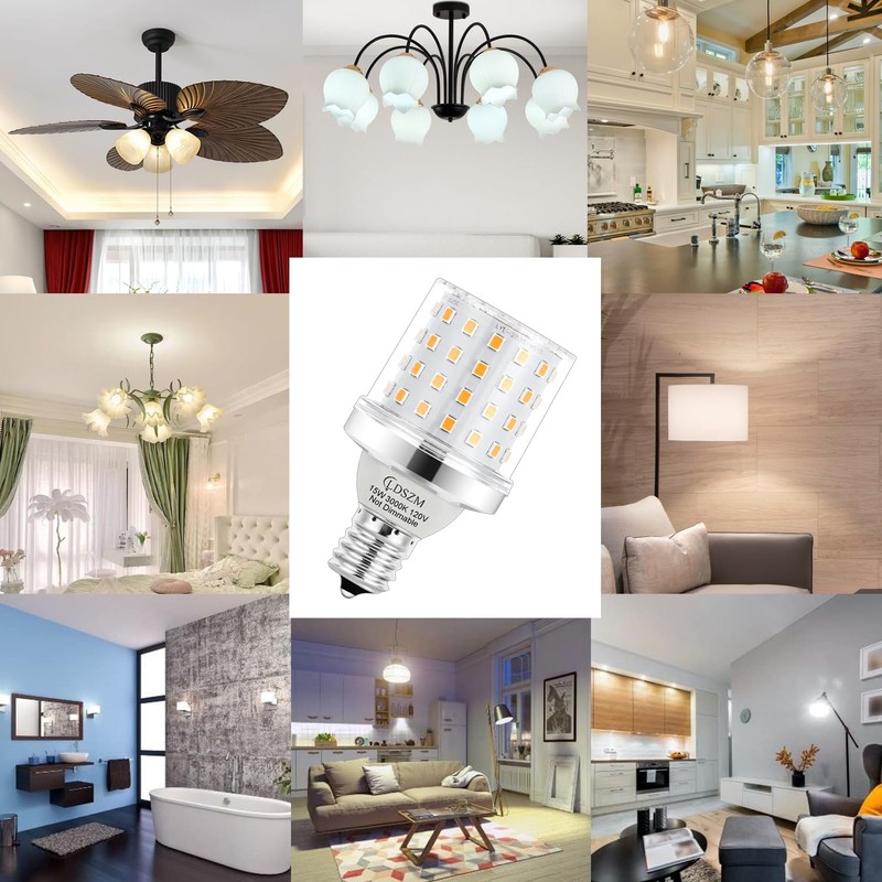 E17 Super Bright LED Bulb,15W Intermediate E17 Base LED G14