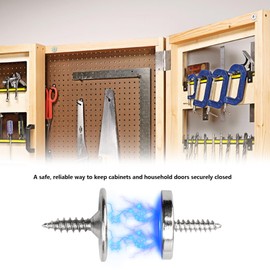 Cabinet Magnetic Door Catch 6 Pack Cabinet Magnets Door Magnets with Strong Magnetic for Kitchen Cupboard Wardrobe Closet Cabinet Door Drawer Latch Catch Closer