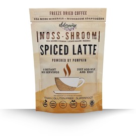 Elderwise Organics Coffee Spiced Latte | Powered by Pumpkin & Mushrooms | Sea Moss, Chaga, Lion's Mane, Reishi | 8 Servings - Freeze Dried Instant - Chemical free - Fair Trade