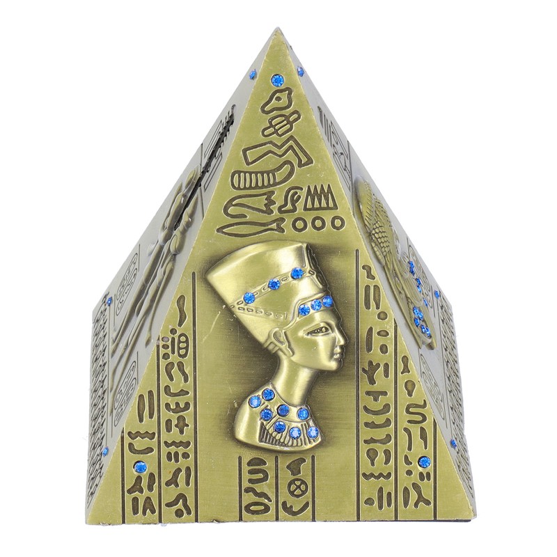 Egyptian Pyramid Model Green Bronze Large Retro Classic Exquisite Decorative