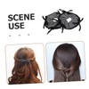 Baluue 2pcs Black White Checkerboard Scrunchies with Bow Knot Elegant