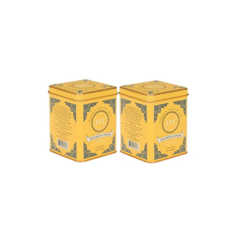 Harney & Son's Teabags, Peaches & Ginger Black Tea, 2