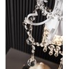 Mini Style Crystal Chandelier Pendant Light White,1-Light
