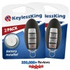 KeylessKing* 2 New Keyless Entry Replacement Car Remote Key Fob
