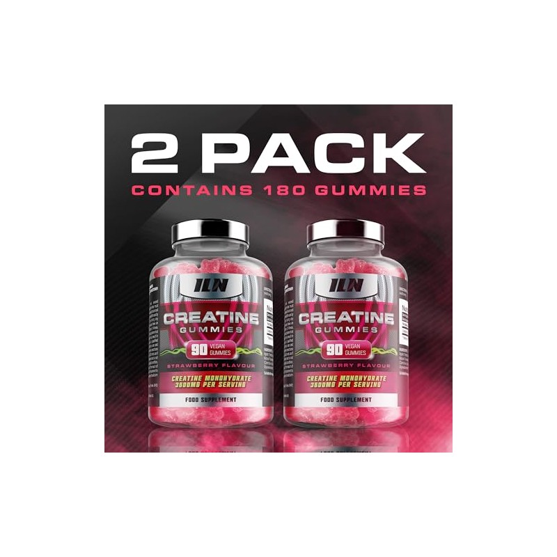 Creatine Gummies – 6000mg Creatine Monohydrate Gummies – 180 Gummies