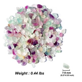 Aquarium Gravel,Decorative Rocks for Planters,0.44lb Fluorite Aquarium Gravel Rocks,Crystal Chips Stone Crushed Quartz for Crafts, Vases Filler, Succulent Plants, Aquarium Gravel Rocks (Fluorite)