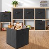 Casafield Set of 6 Collapsible Fabric Cube Storage Bins, Black