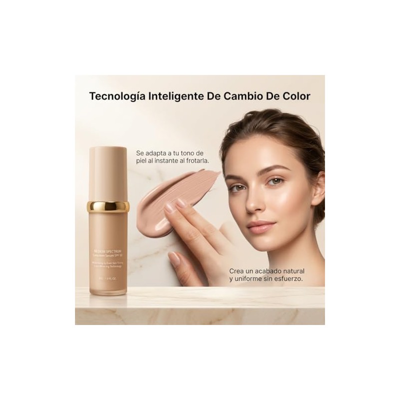 Biomimic Foundation 4 en 1, Base de Maquillaje Alta Cobertura