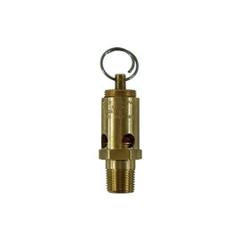 Brass, 3/8" NPT Industrial Soft Seat Safety Pressure Relief Valve, Made In The USA (235 PSI / 420 SCFM)