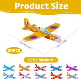SAITUO 30 Aeroplane Toy, Polystyrene Aviator Children, Aviator Styrofoam Children, Toy for Outdoor Use, Throwing Glider Party Bag Children's Birthday Party Favours for Boys Girls