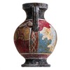 BeautifulGreekStatues Antique Greek Minoan Amphora Fisherman Handmade Ceramic Vase Small