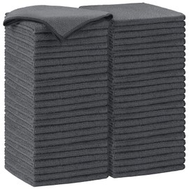 AIDEA Microfiber Cleaning Cloths-50PK, Soft Microfiber Towel, Absorbent Cleaning Supplies, Lint-Free Streak-Free Cleaning Cloths for House, Kitchen, Window(12in.x12in.)