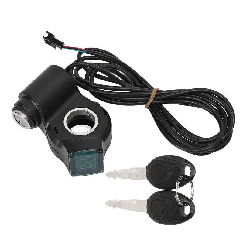 Electric Bike Throttle Grip Kit Speed Handlebars with Blue Font