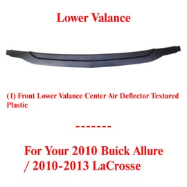 US AUTO PARTS PLUS New Front Center Lower Valance Air Deflector Textured Plastic Direct Replacement for Buick Allure 2010 / Lacrosse 2010-2013 25829699 GM1092214