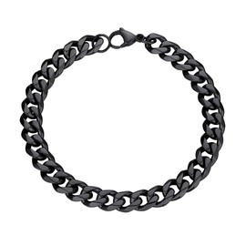 PROSTEEL Mens Jewelry Black Chain Cuban Bracelet Bracelts Man Mens Bracelets