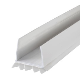 M-D Building Products Vinyl Cinch® U-Shape Door Bottom Seal, Slide-On Weatherstripping Draft Stopper, Easy to Install, Fits 36” x 1-3/4” Doors, Fills 3/8”- 3/4” Gaps, 43336, White