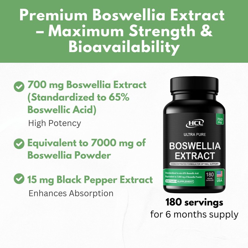 HCL HERBAL CODE LABS Boswellia Serrata Extract Capsules 65% Boswellic